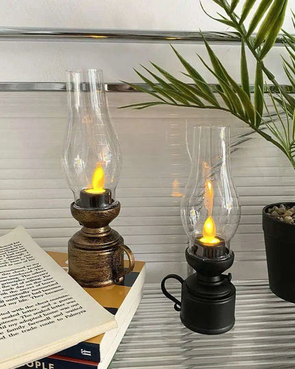 Nostalgic LED Oil Lantern - Elegant Flameless Lighting for Timeless Decor