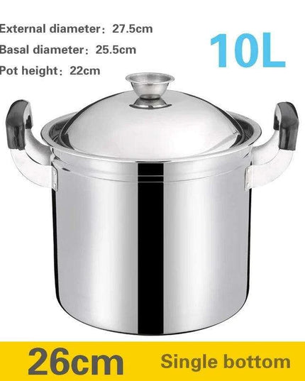 Induction-Ready Extra-Large Stainless Steel Cooking Pot - Heavy-Duty and Versatile