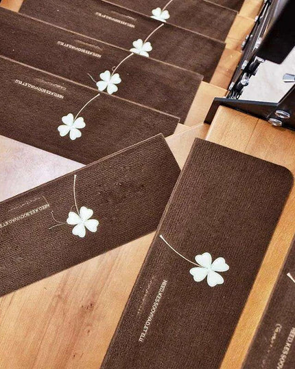 Stylish and Secure Plush Stair Mat Collection with Elegant Patterns