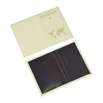 Chic Waterproof PU Leather Passport Holder Set with Card Slot - Perfect Travel Accessory