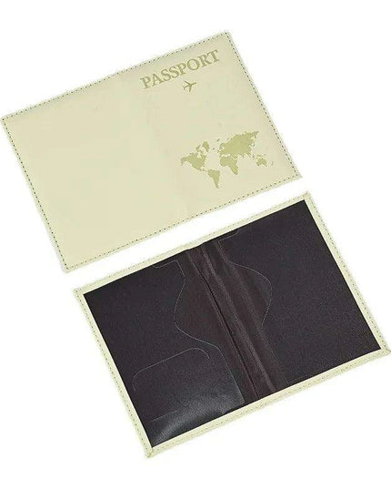 Chic Waterproof PU Leather Passport Holder Set with Card Slot - Perfect Travel Accessory
