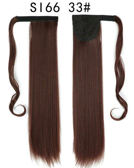 Elegant Length: 22-Inch Synthetic Hair Extensions for Instant Glamour