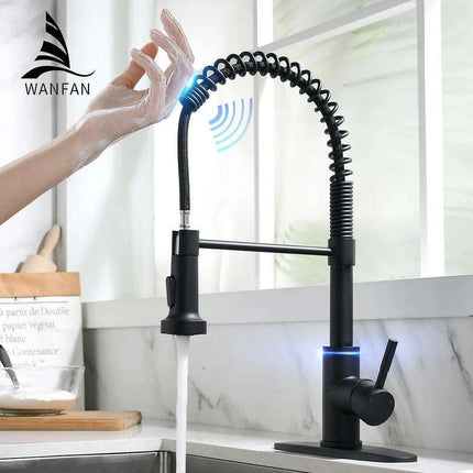 Smart Touch Sensor-Enabled Rotating Kitchen Faucet with Innovative Design