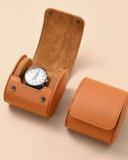 Elegant PU Leather Watch Storage Roll and Travel Organizer Set