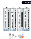 4pcs 2200mWh AA