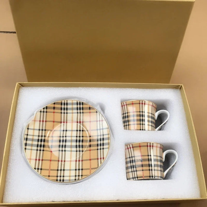 Exquisite Bone China Mark Cup Set - Elevate Your Coffee Experience