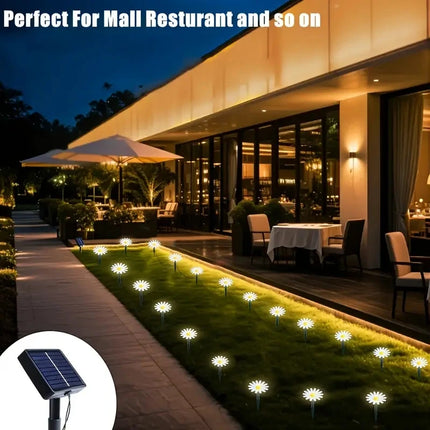 Solar LED Garden Path String Lights — Waterproof Outdoor Fairy Lights