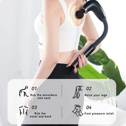 Percussion Fascia Gun — Handheld Deep Tissue Massager, Rechargeable