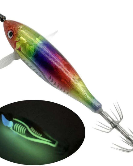 Nighttime Glow Egi Squid Jigging Lure: 5.5g Luminescent Shrimp Bait for Night Fishing Excellence