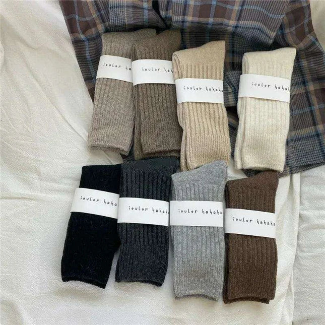 Cozy Cashmere Blend Thermal Crew Socks for Women - Ultimate Warmth and Comfort