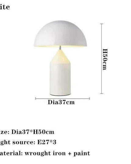 Sophisticated Nordic Mushroom LED Lamp with Gold Accents - Modern Illumination for Home and Office