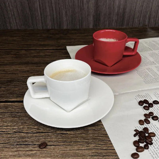 Italian Charm Espresso Cup and Saucer Set - Elevate Your Coffee Experience