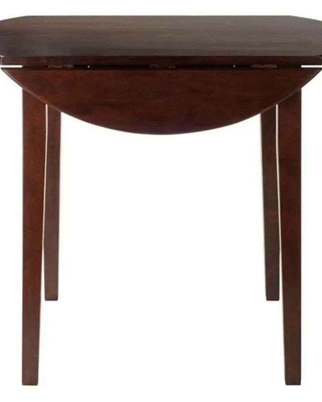 Stylish Walnut Expandable Drop Leaf Dining Set for Contemporary Homes