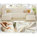 Elegant 110" Grey Linen Sofa Bed with Dual Chaise Storage Solutions