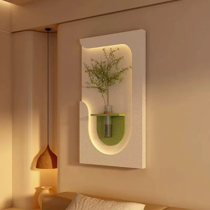 Hydroponic Wall Art Lamp with Living Green Plants