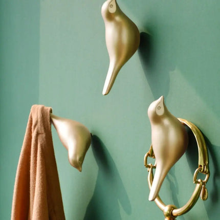Warm House Cute 3D Bird Wall Hook - Space-saving Resin Hanger