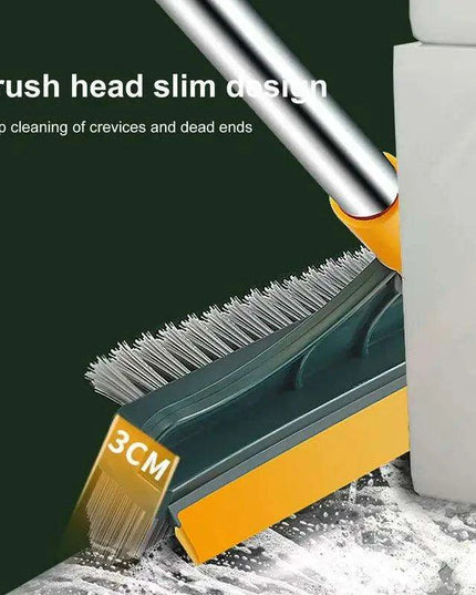 Versatile 3-in-1 V-Shaped Floor Scrub Brush with Adjustable Telescopic Handle for Superior Cleaning Performance