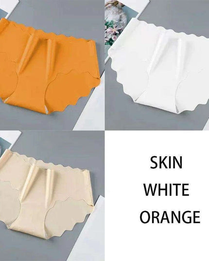 Set of 3 Elegant Seamless Women's Briefs - Soft Wave Edge Comfort Underwear