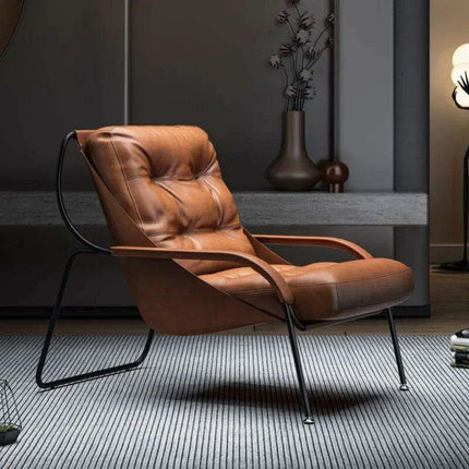 Moroccan Luxe Leather Armchair - Where Comfort Meets Timeless Design