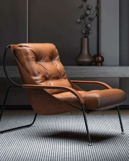 Moroccan Luxe Leather Armchair - Where Comfort Meets Timeless Design