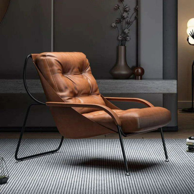 Moroccan Luxe Leather Armchair - Where Comfort Meets Timeless Design