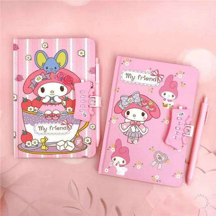 Delightful Sanrio Creative Notebook Set with Secret Code Lock & Inspiring Stationery Kit for Young Innovators
