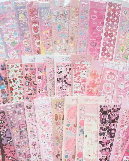 Kawaii Korean Random Laser Sticker Collection - Assorted Craft Supplies for Creative Fun