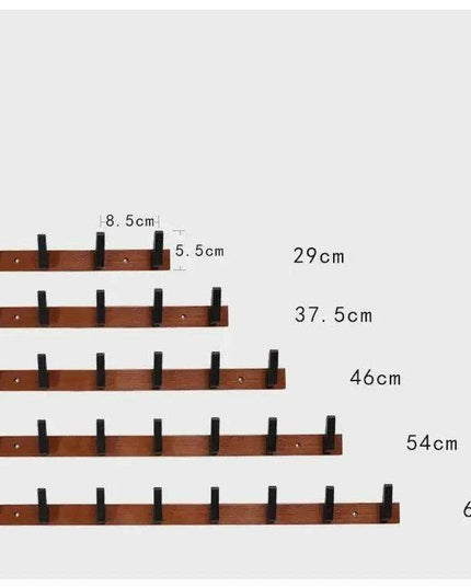 Stylish Solid Wood Wall-Mounted Coat Rack for Chic Home Organization