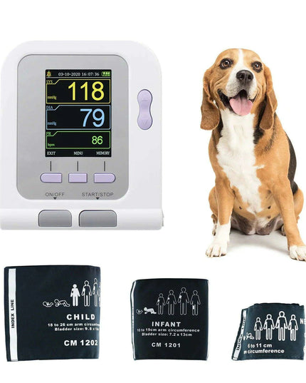 Veterinary Digital Blood Pressure Monitor for Pets - CONTEC08A-VET with Multiple Cuff Sizes and Integrated Software Solutions