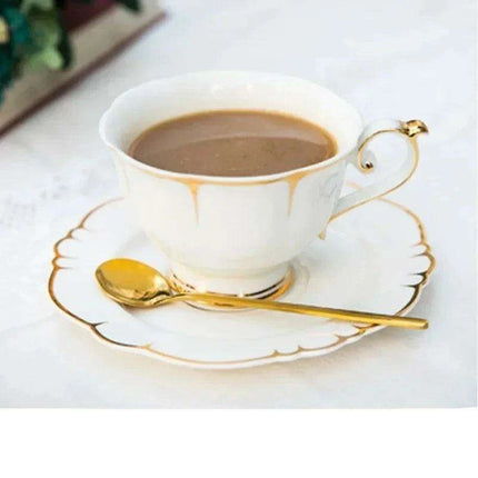 Nordic Phnom Penh Fine Bone China Coffee Tea Set - Elegant Nordic Drinkware for Home Hosting