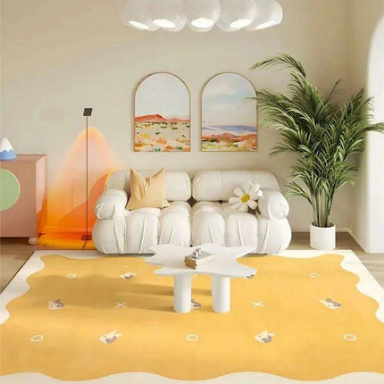 Whimsical Kids' Cartoon Plush Area Rug - Soft and Snuggly Floor Carpet