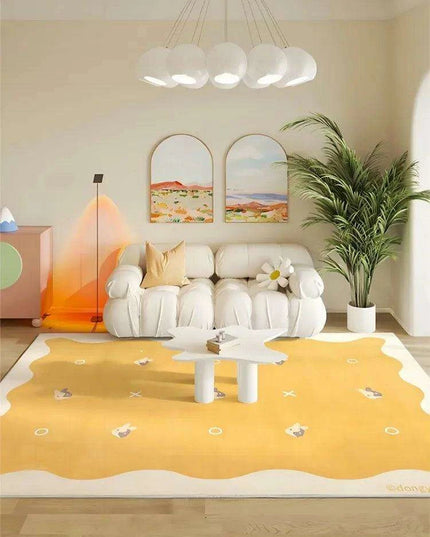 Whimsical Kids' Cartoon Plush Area Rug - Soft and Snuggly Floor Carpet