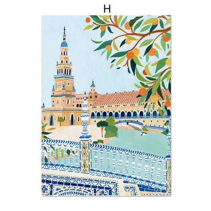 Coastal Elegance: Italian-Inspired Canvas Art for Modern Living Spaces