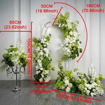 Artificial Flower Row – Rose, Hydrangea & Delphinium | Wedding & Event Decor