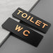 Acrylic Bathroom Signs: Men and Women WC Public Toilet Guide