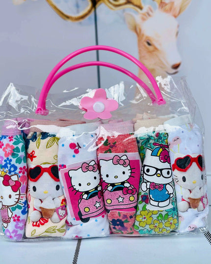 6-Pack Kids Cotton Underwear with Favorite Cartoon Characters - Spiderman, Mickey Mouse, Elsa, and Cars Designs