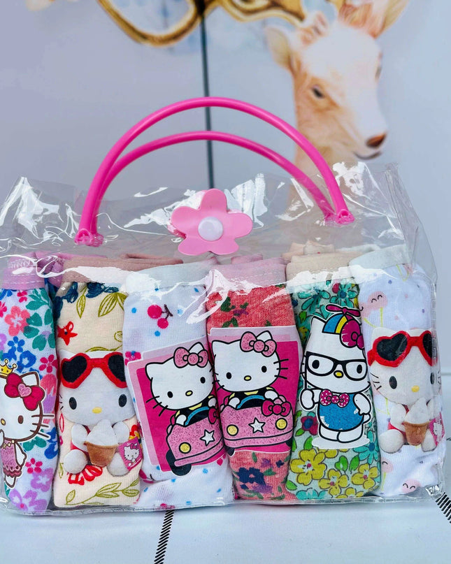 6-Pack Kids Cotton Underwear with Favorite Cartoon Characters - Spiderman, Mickey Mouse, Elsa, and Cars Designs