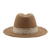 Versatile Unisex Panama Cowboy Hat - Wide Brim Fedora in Classic Camel, Black, and White Felt Options