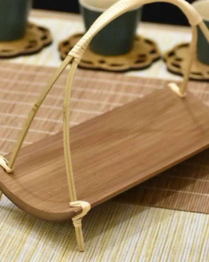Stylish Bamboo Serving Platter Set for Sushi, Dumplings, and Sweet Treats