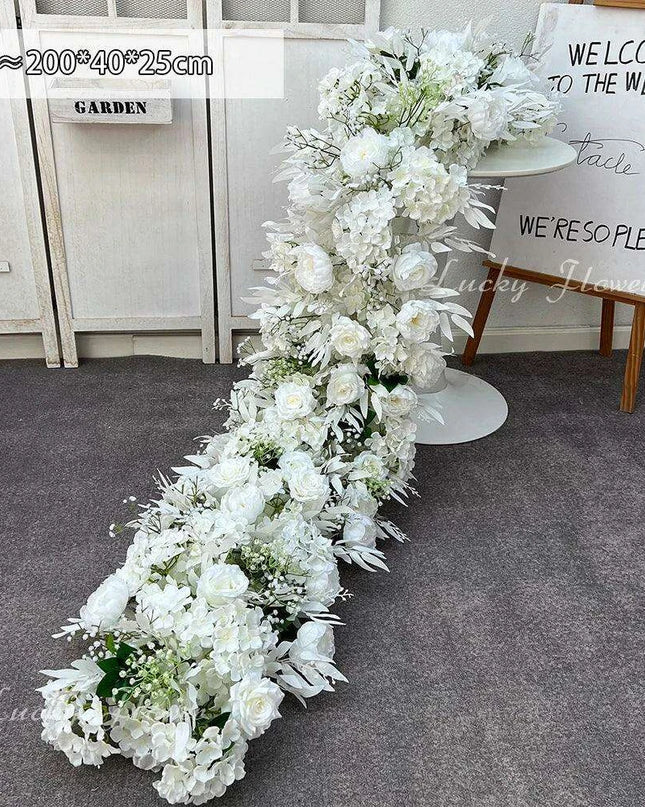 Luxury 2m Floral Table Runner for Weddings - Stunning Artificial Flower Decor and Arch Arrangement