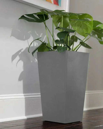 Cement Gray 20-Inch Tapered Resin Planter from the Finley Collection
