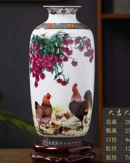 Antique Chinese Ceramic Vase with Intricate Animal Motif - Timeless Charm