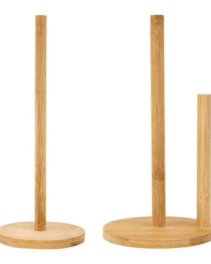 Bamboo Storage Stand for Kitchen and Bathroom - Eco-Friendly Organizer for Paper and Cling Film