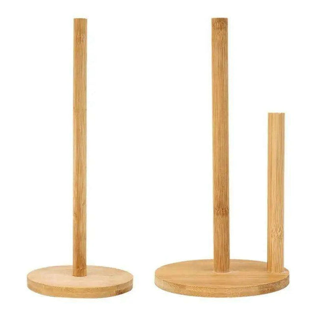 Bamboo Storage Stand for Kitchen and Bathroom - Eco-Friendly Organizer for Paper and Cling Film