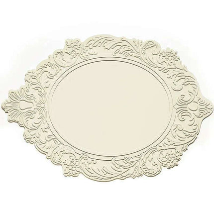 Elegant Embossed Flower Silicone Placemats - Enhance Your Dining Experience