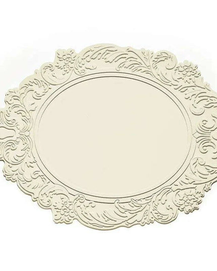Elegant Embossed Flower Silicone Placemats - Enhance Your Dining Experience
