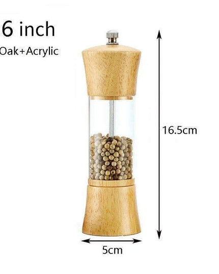 Elegant Solid Wood Adjustable Salt and Pepper Mill Set for Outdoor Dining