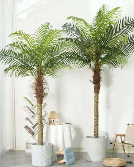 Lifelike Giant Faux Coconut Palm Tree - Ideal Tropical Decoration for Any Space