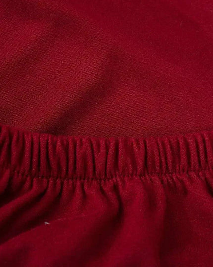 Elegant Burgundy Stretch Chair Slipcover - Contemporary Nordic Style for Enhanced Furniture Protection