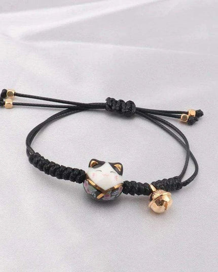 Charming Red Cord Lucky Cat Bracelet - A Thoughtful Gift for Women and Girls